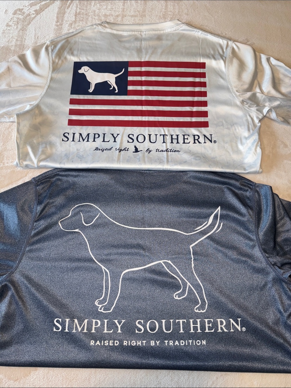 EUC 2 Simply Southern Long Sleeve Performance Tops